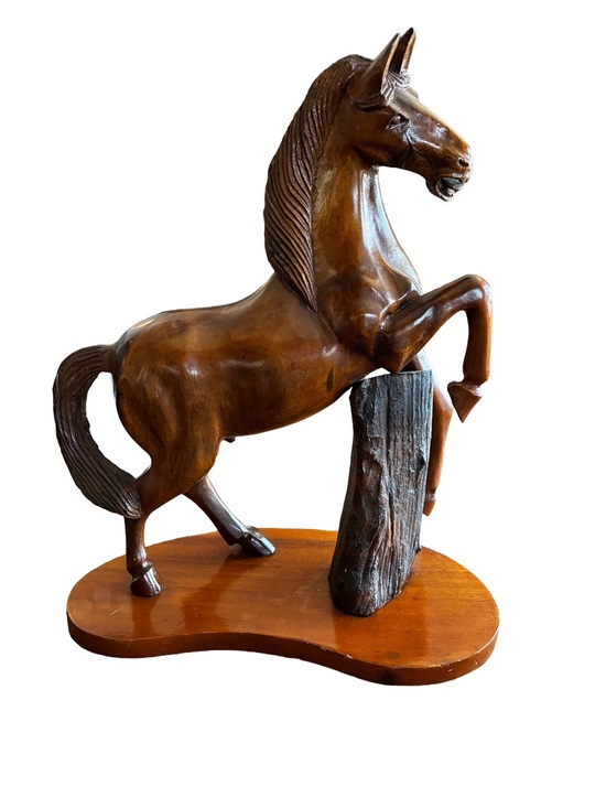 S.C Vizcarra Other - Vintage S.C. Vizcarra Hand Carved Wood Horse Statue 19” Philippines